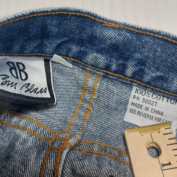 BIB BLASS Women's Vintage Jeans Size 14 High Rise Pleated Mom Denim - Picture 6 of 11